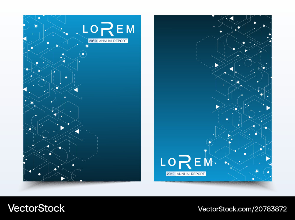 Hexagonal Particle Template vector image