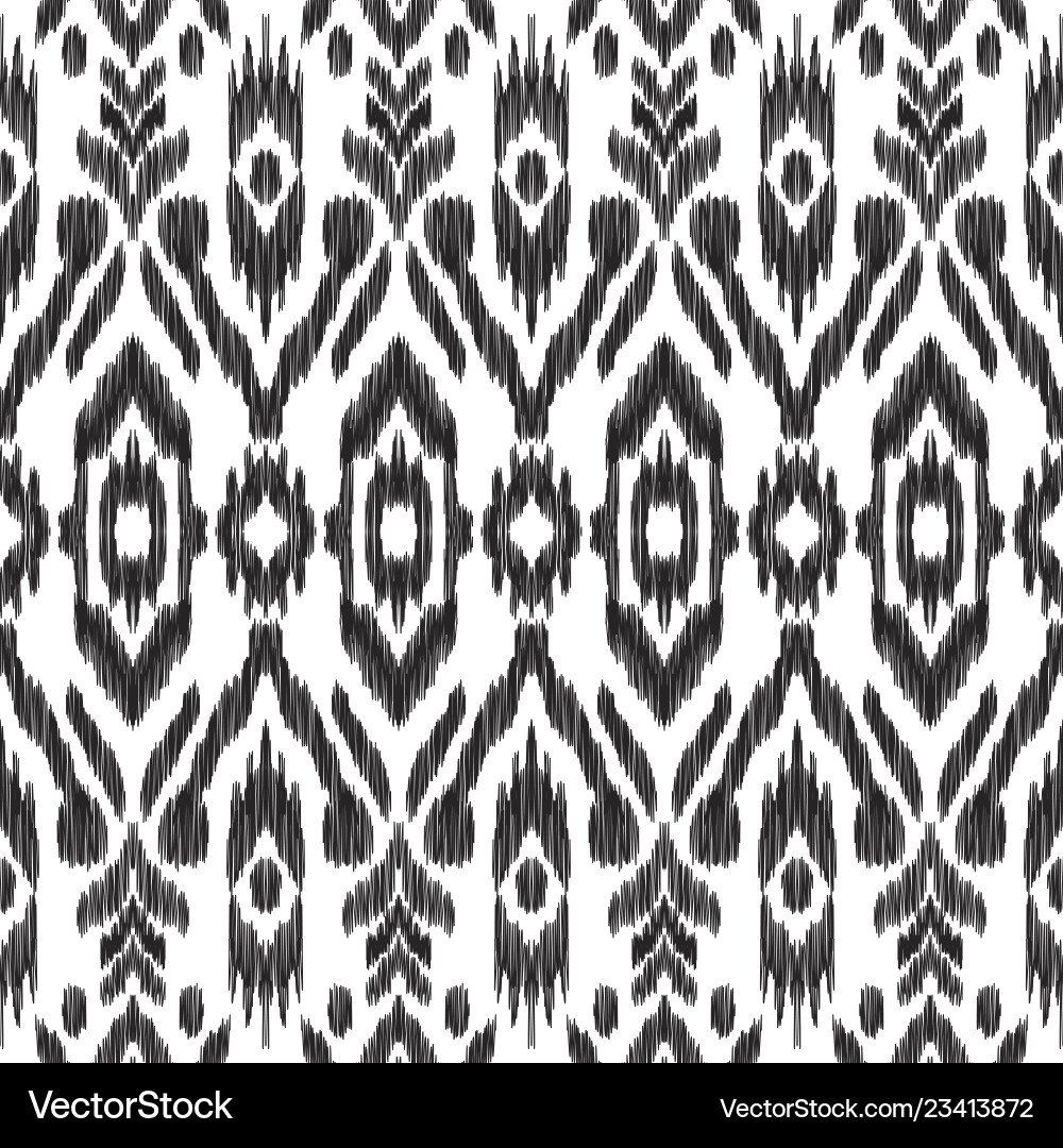 Ikat Seamless Pattern vector image