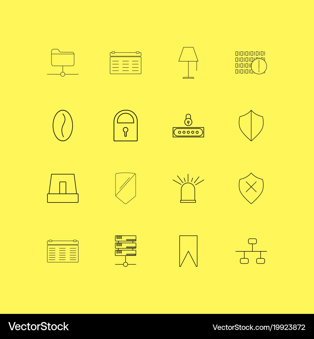 Internet technologies linear icon set simple vector image