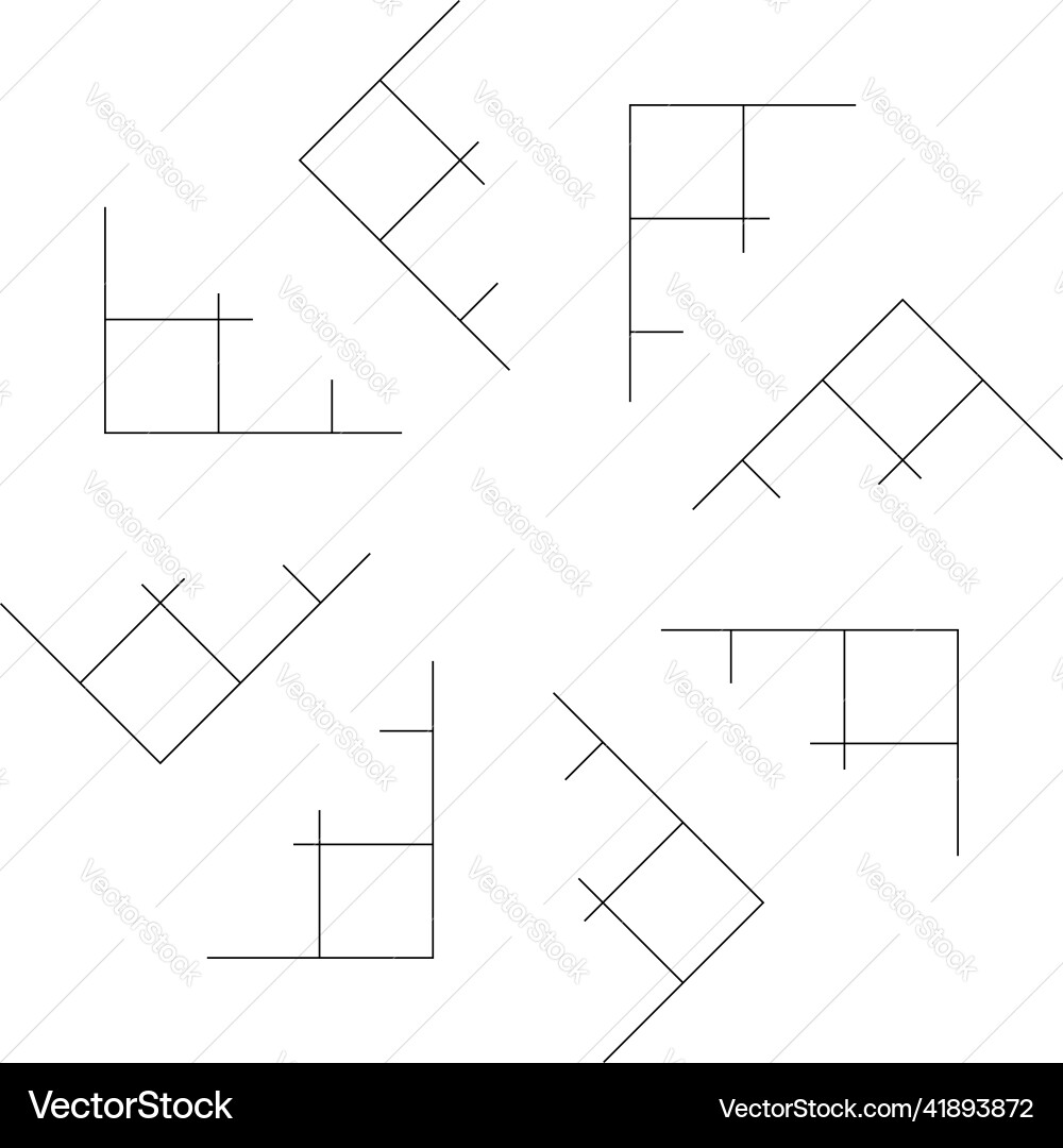 Mirrored tweaked irregular grid mesh grating Vector Image