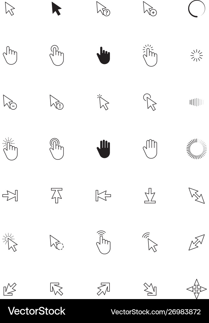 Navigation Cursor Computer Web Pfeile Symbole Navigation Cursor Computer Web Pfeile Symbole vektorbild