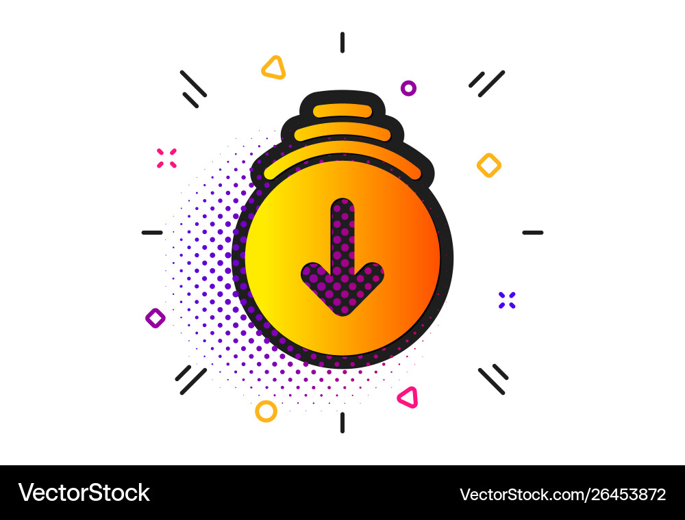 Scroll down arrow icon scrolling screen sign Vector Image