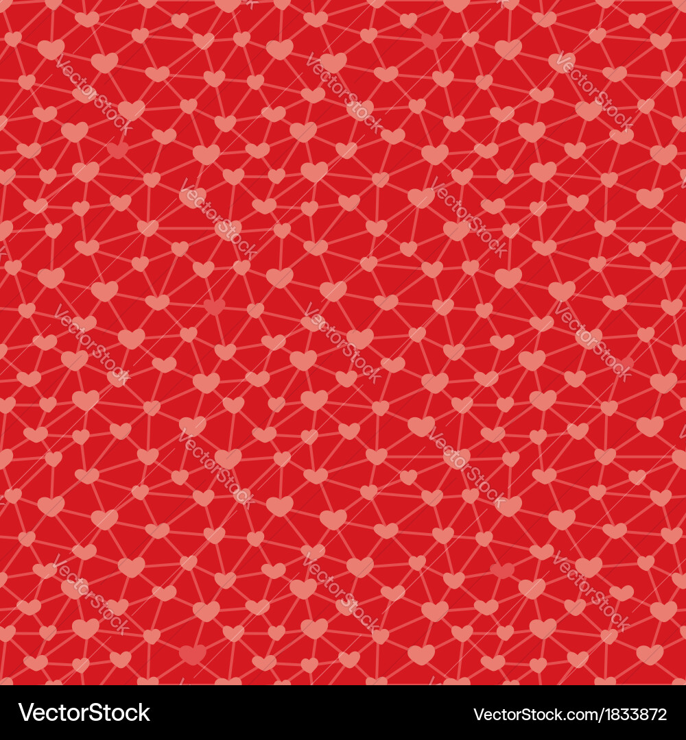 Seamless pattern with hearts linked together Vector Image