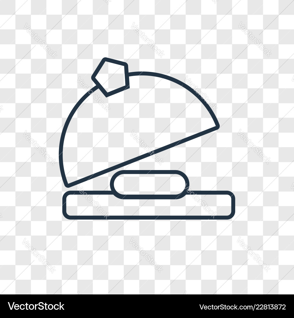 Tray concept linear icon isolated on transparent Tray concept linear icon isolated on transparent vector image