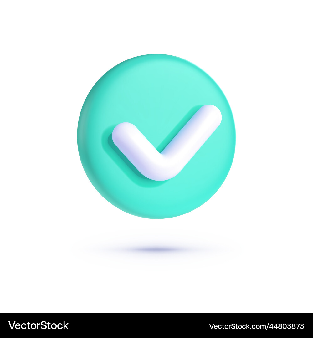 3d check mark for web background design 3d check mark for web background design vector image