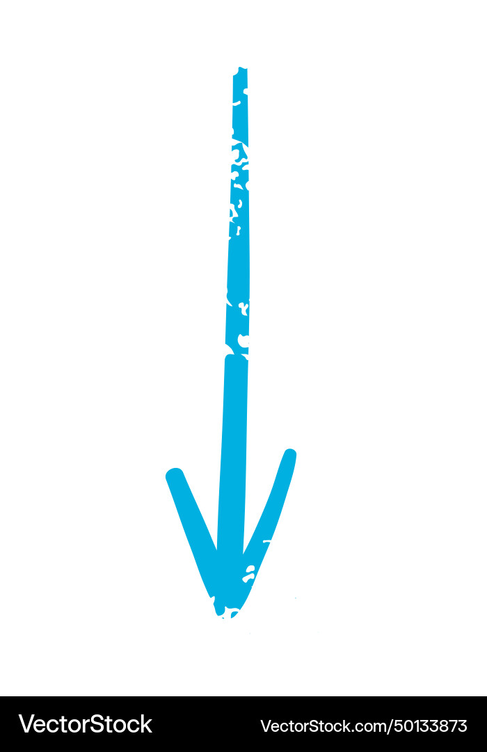 Arrow direction pointer hand drawn vector image