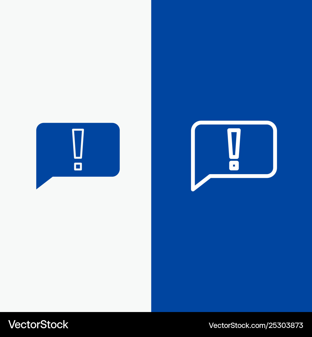 Chat error basic ui line and glyph solid icon Vector Image