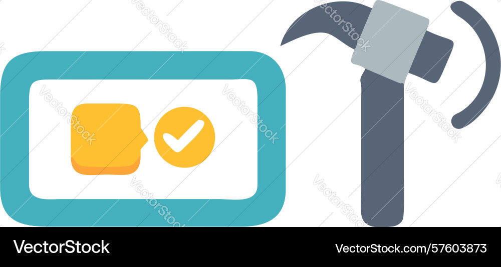 Development tool icon app building configuration vector image
