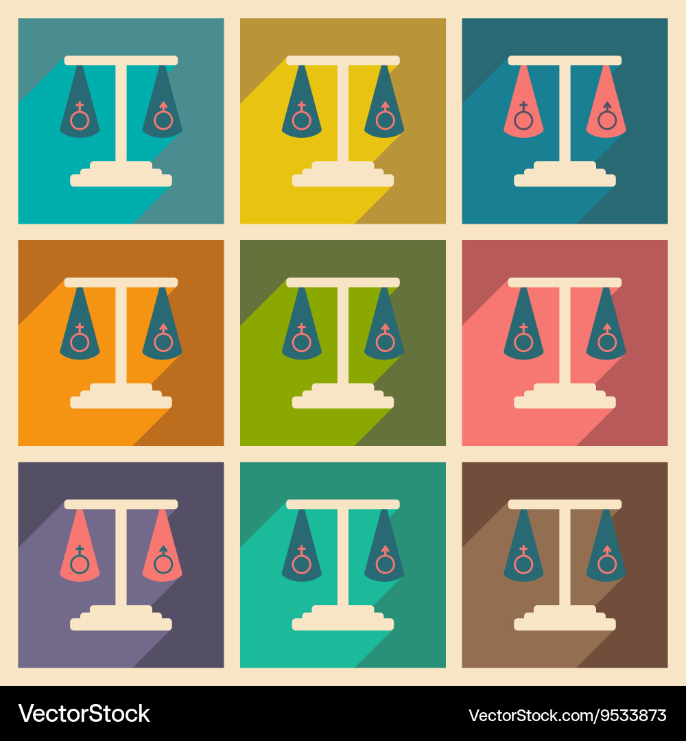 Flat with shadow concept and mobile application Vector Image
