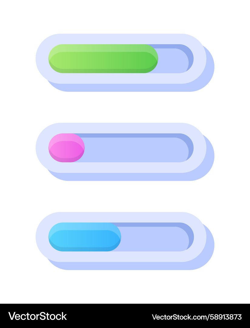 Game ui button mobile application Game ui button mobile application Vector Image