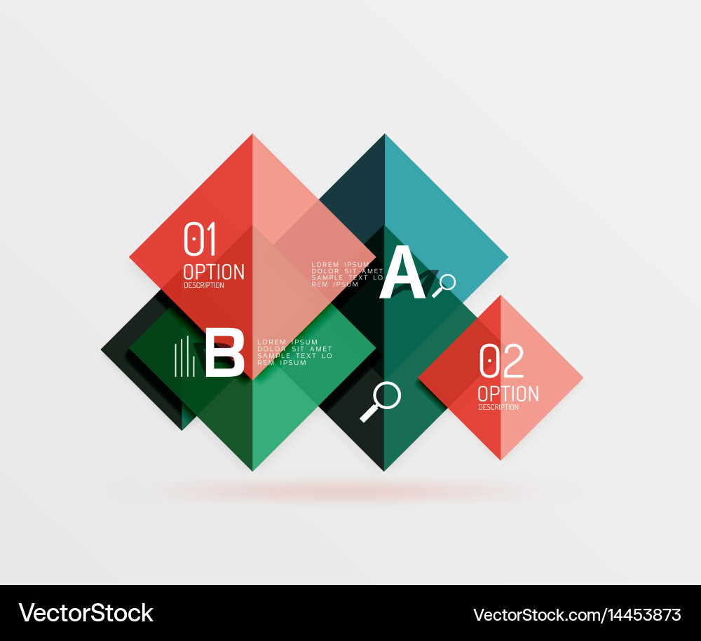 Geometric abstract background with option vector image