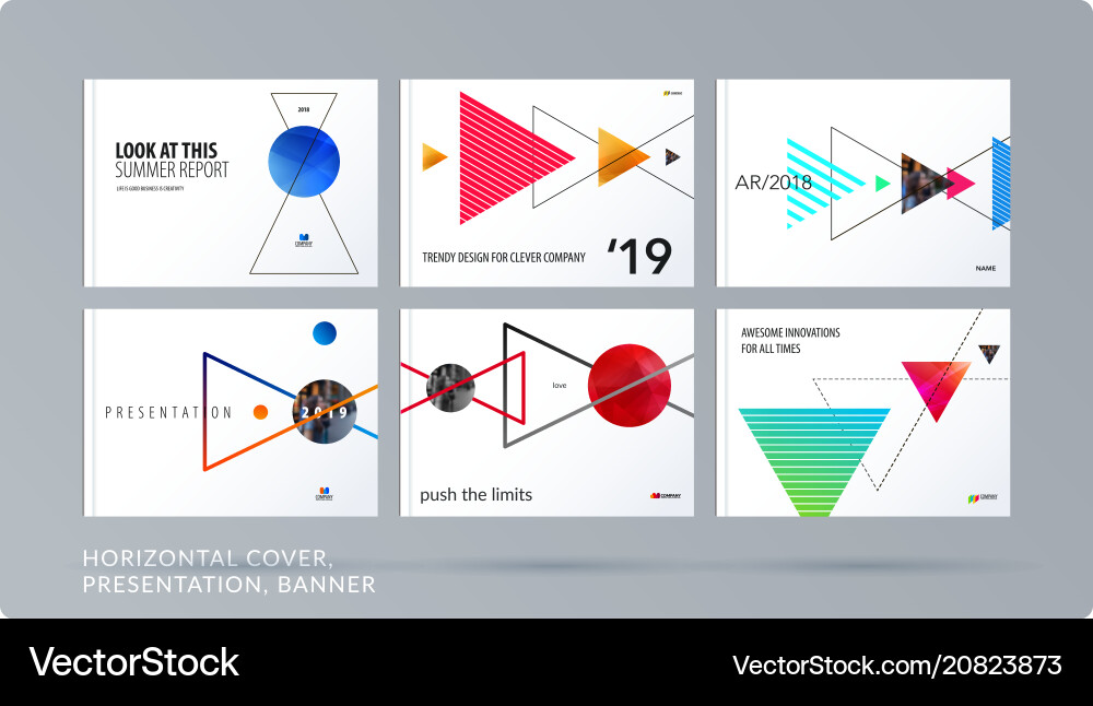 Modern Triangular Presentation Template vector image
