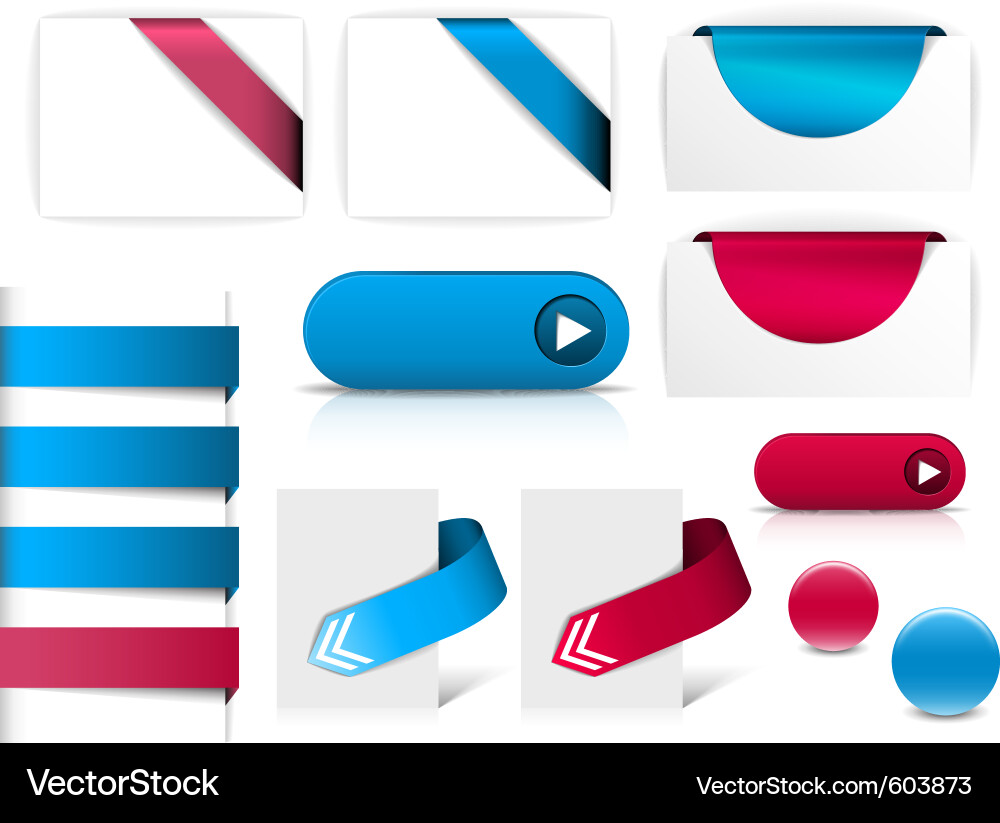 Modern Web UI Elements vector image