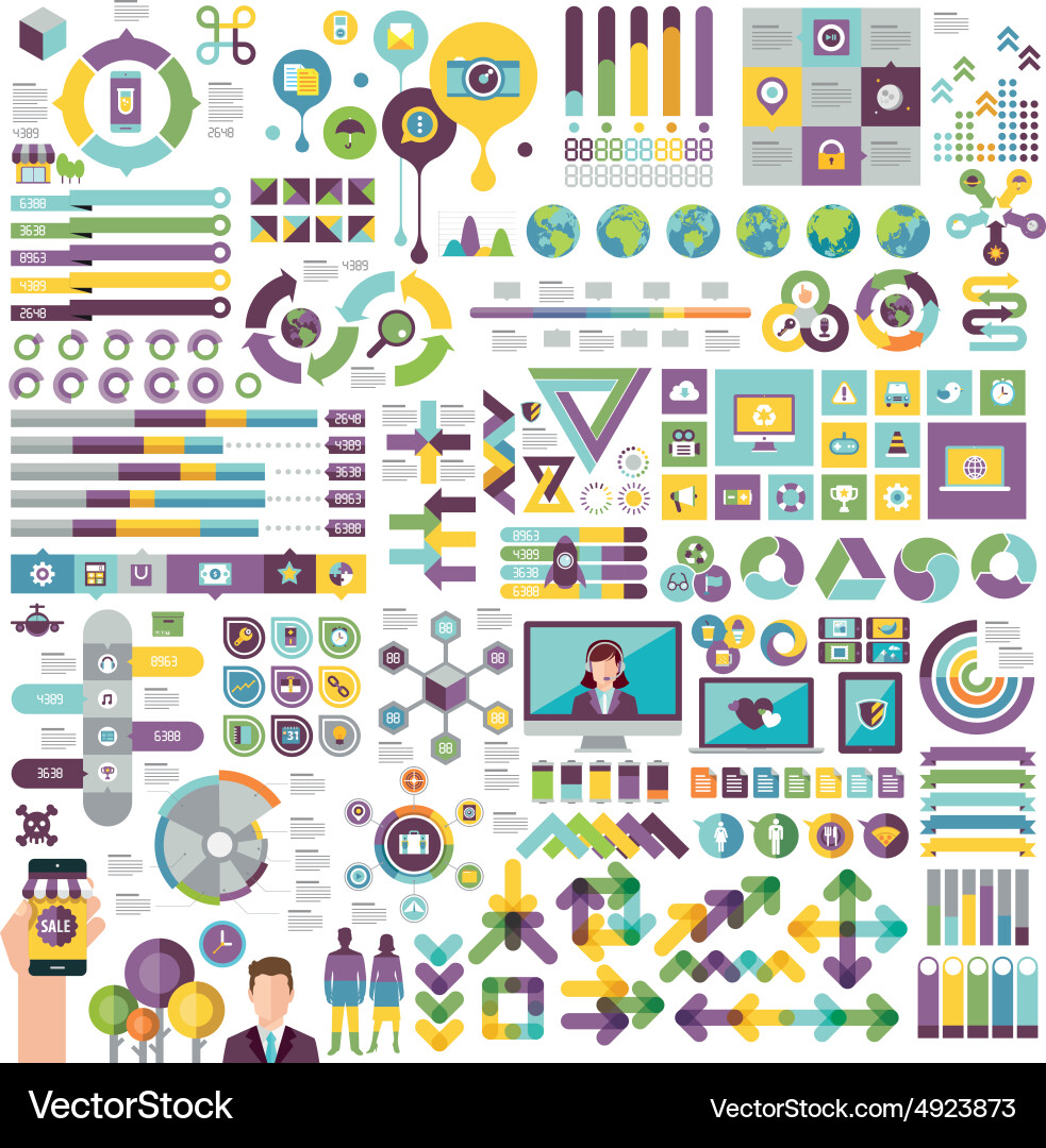 Moderne Daten und Diagrammelemente Vektorbild