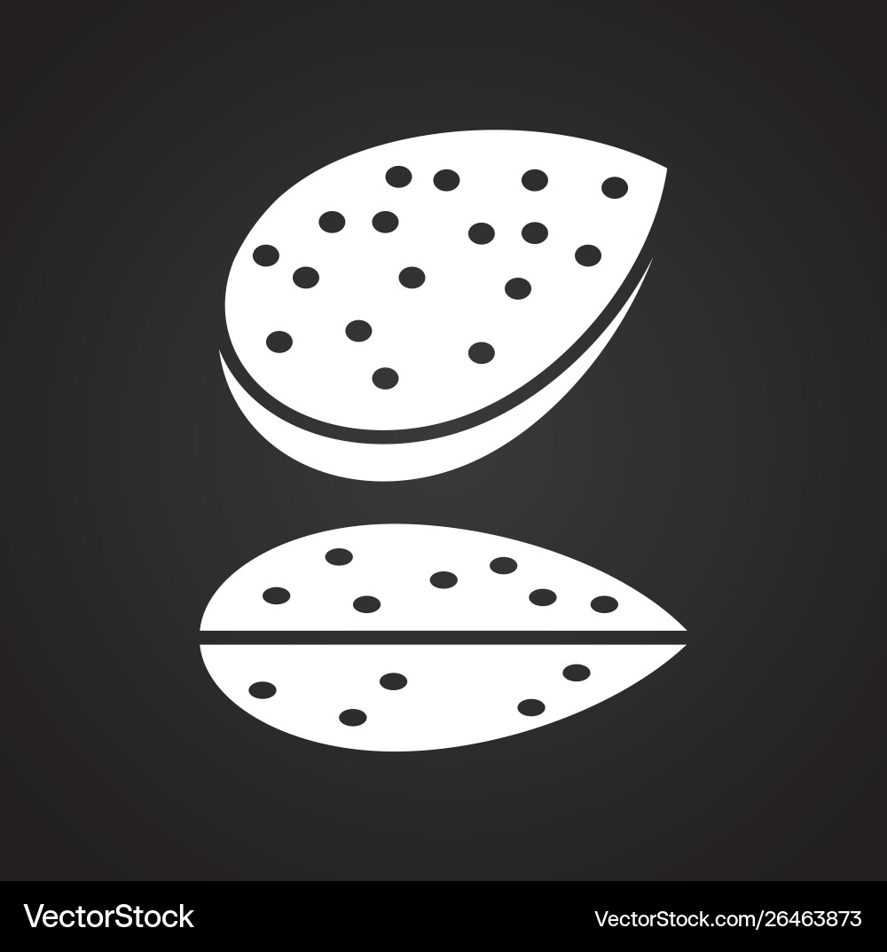 Nut related icon on background for graphic and web Vector Image