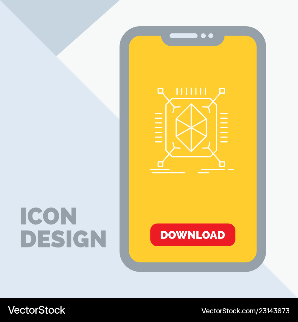 Object prototyping rapid structure 3d line icon Object prototyping rapid structure 3d line icon vector image