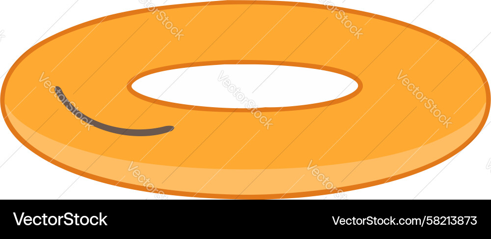 Plain Round Donut Icon Vector Image