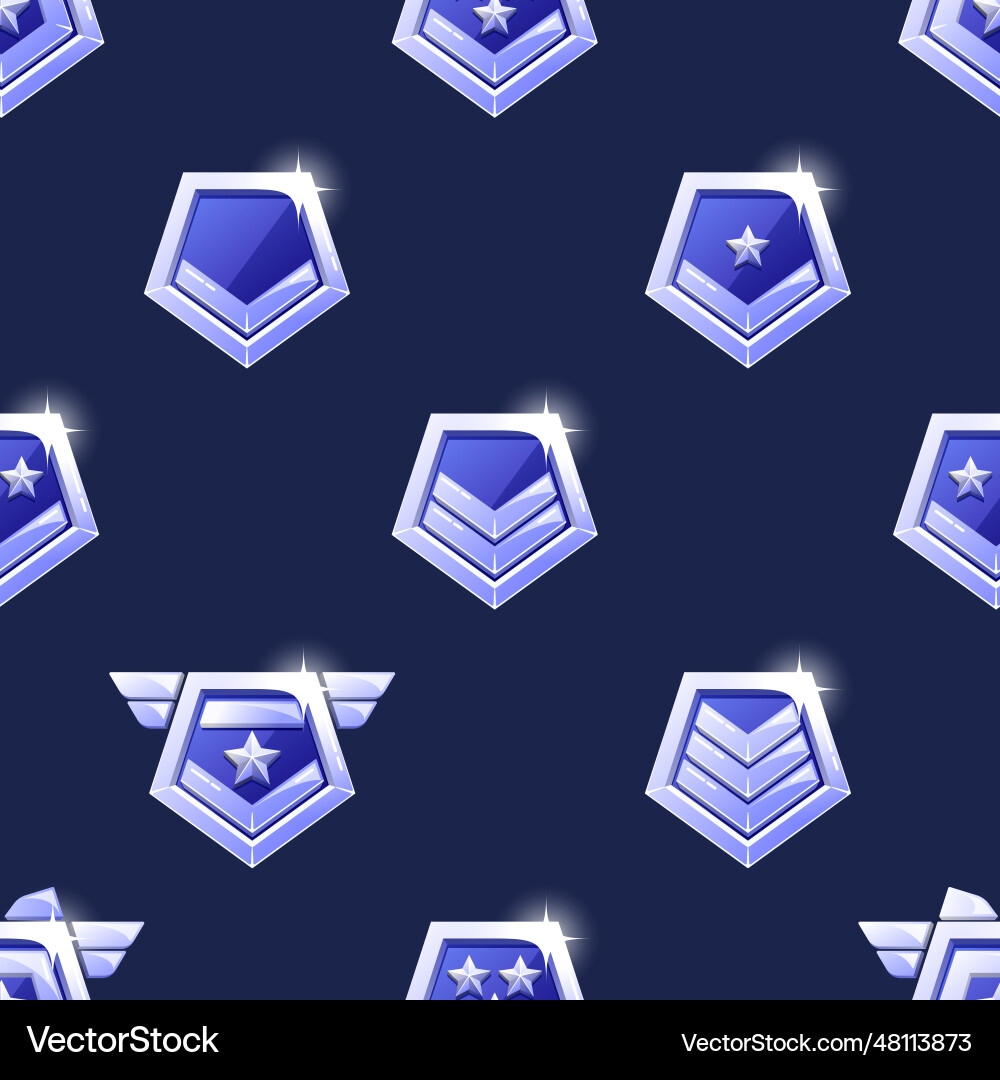 Rank Badge Pattern - Military Style vector image