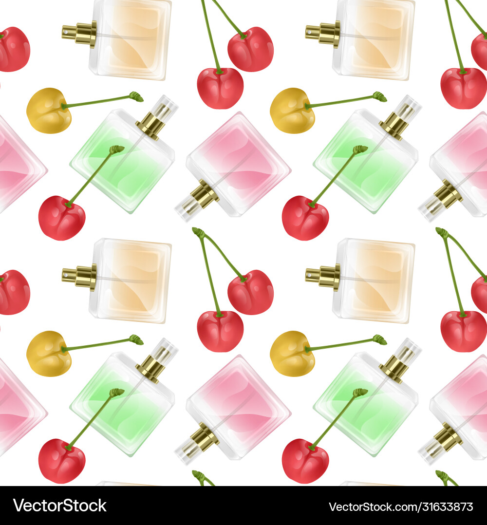 Seamless endless pattern with print perfume Seamless endless pattern with print perfume Vector Image