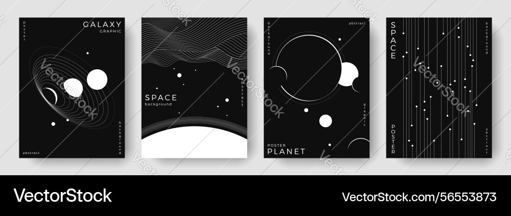 Set of abstract space astronomy backgrounds Set of abstract space astronomy backgrounds vector image