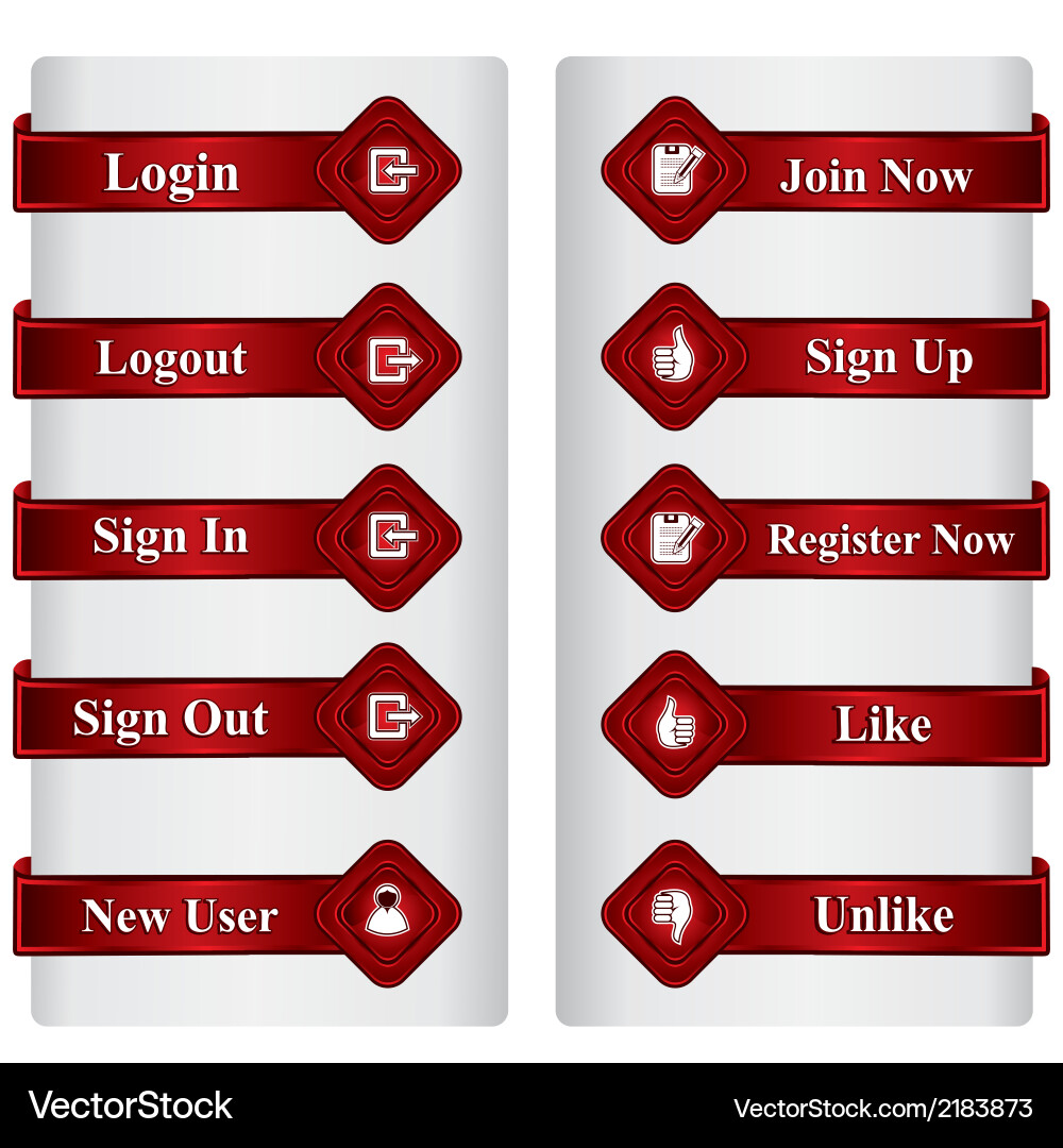 Set of web buttons vector image