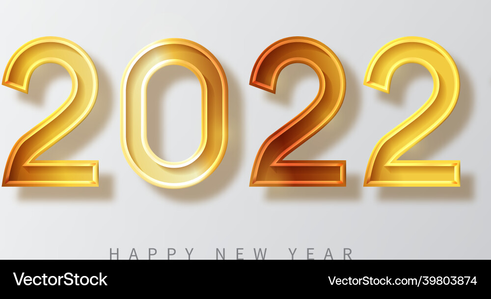 2022 happy new year holiday banner 2022 happy new year holiday banner vector image
