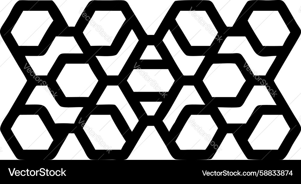 Abstract seamless interlocking solid hexagon Vector Image