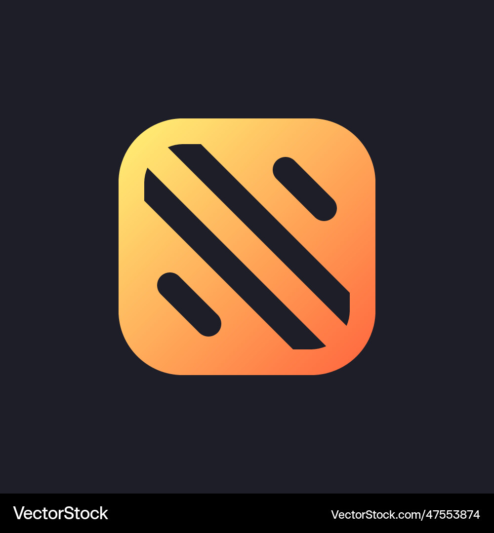 Add background orange solid gradient ui icon Add background orange solid gradient ui icon vector image