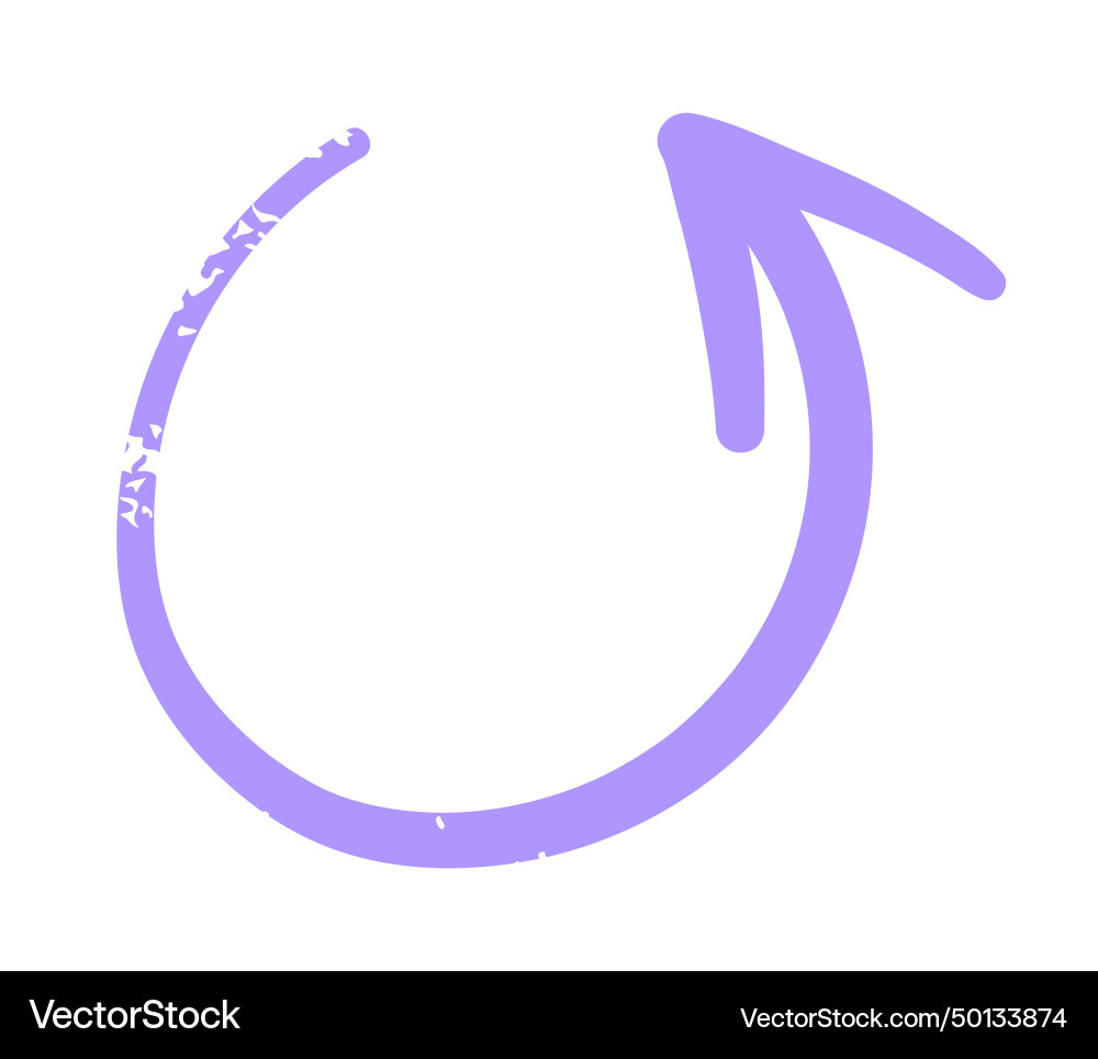 Arrow direction pointer hand drawn vector image
