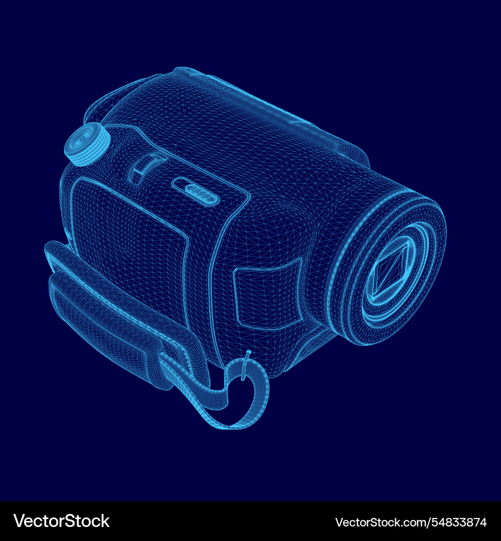 Blue image of a camera with background Blue image of a camera with background vector image