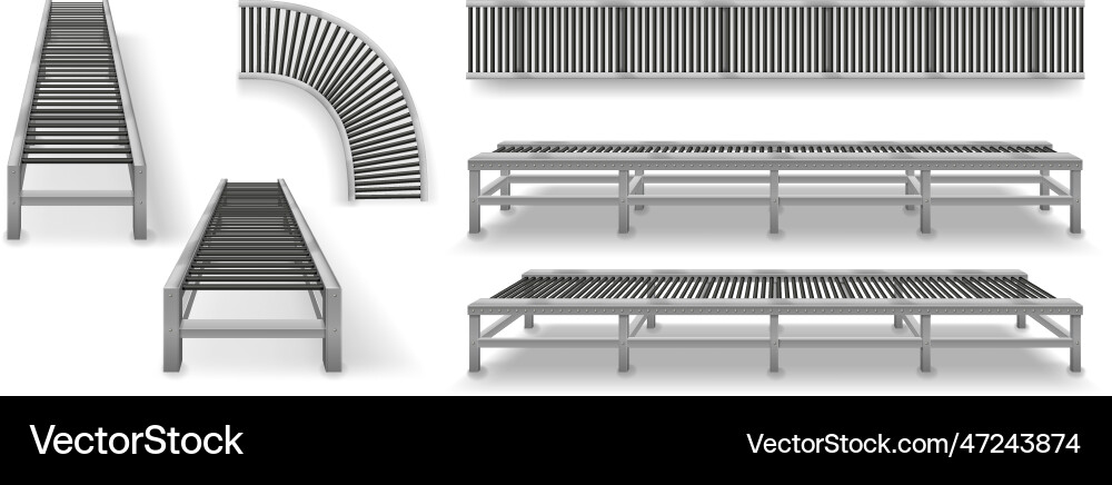 Conveyor belt realistic Conveyor belt realistic vector image