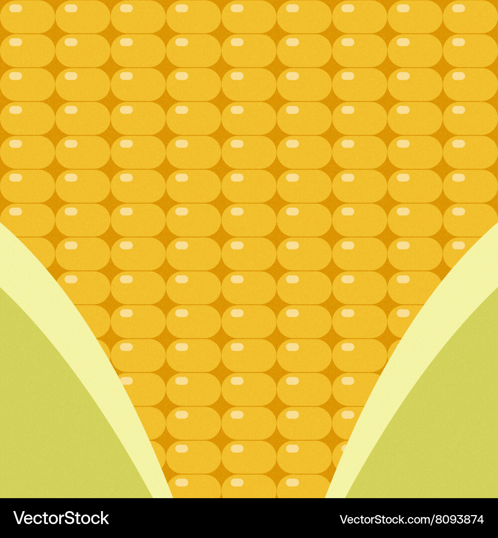 Corn Cob Texture with Leaf Pattern vector image