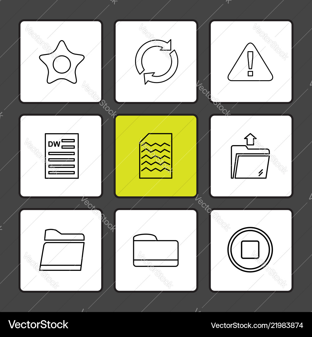 Folder files directory search code eps icons vector image
