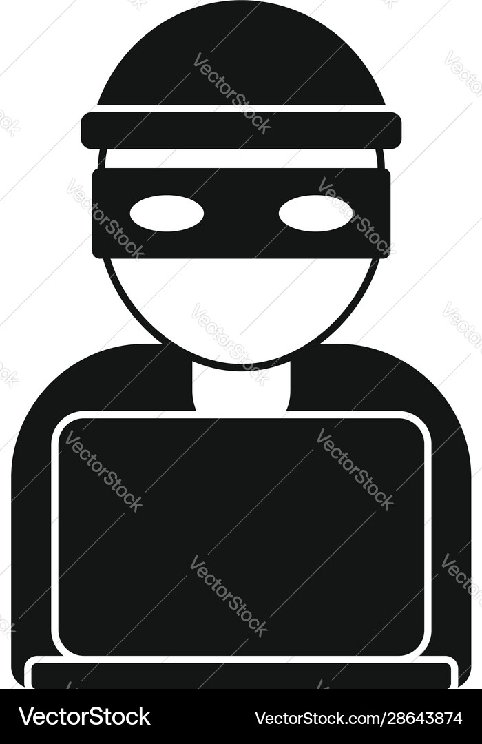 Hacker icon simple style Hacker icon simple style vector image