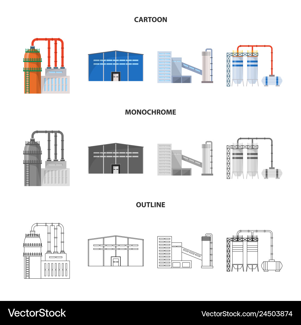 Isolated object of production and structure symbol Vector Image