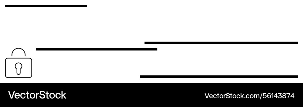 Locked document with horizontal lines representing Locked document with horizontal lines representing vector image