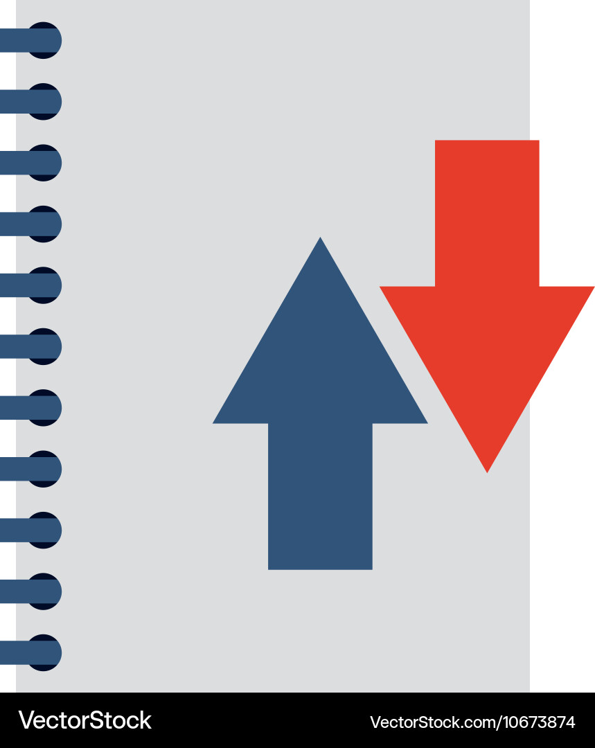 Notebook with business icon vector image