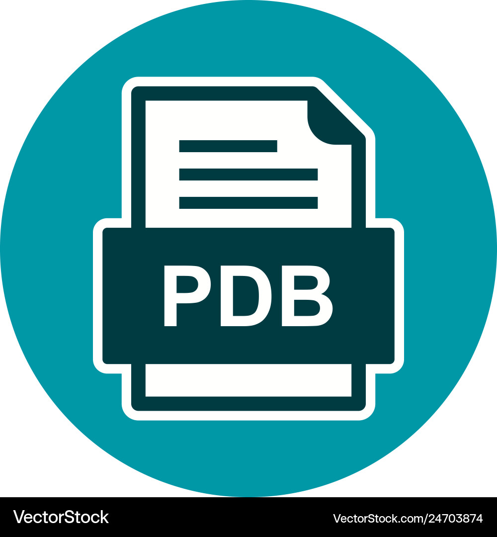 Pdb file document icon vector image