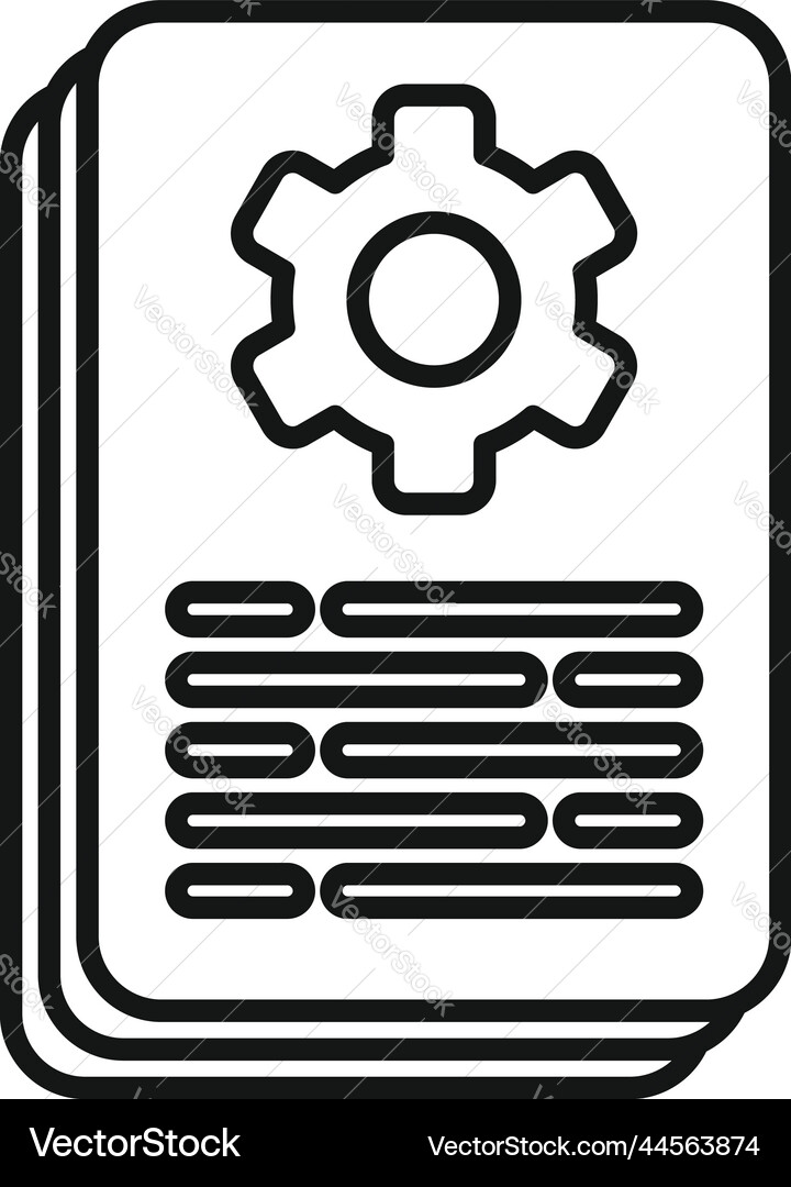 Redesign paper icon outline web ui Redesign paper icon outline web ui vector image