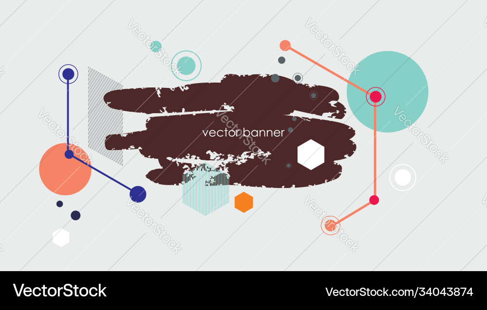 Retro sign in abstract shape background flat Retro sign in abstract shape background flat vector image