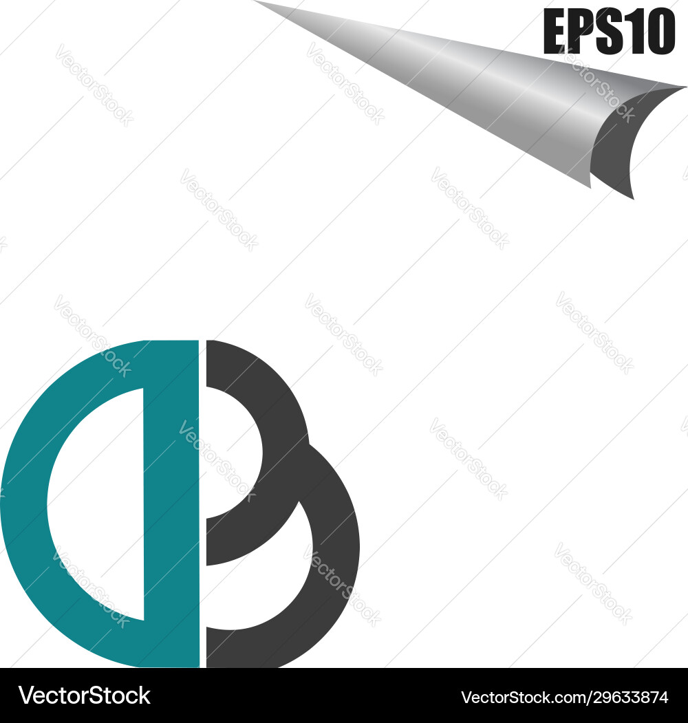 Simple db initial monogram design template Vector Image