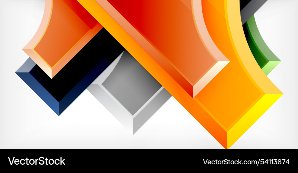 Square arrow shapes with round elements Vector Image