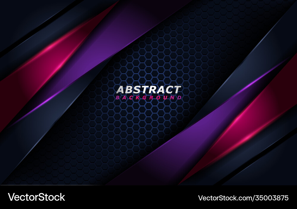 Abstract tech background with dynamic line shapes vector image