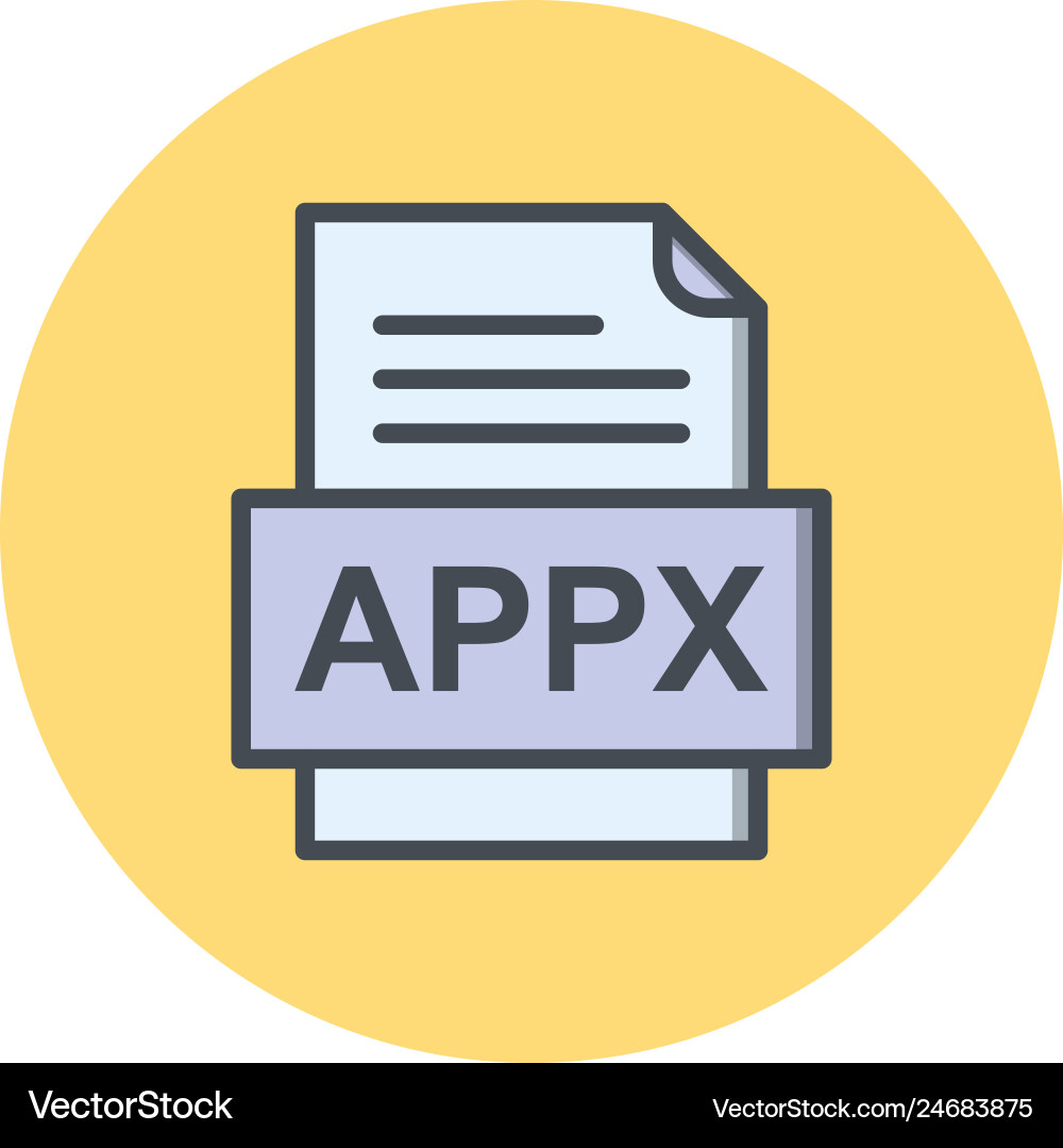 Appx file document icon Vector Image