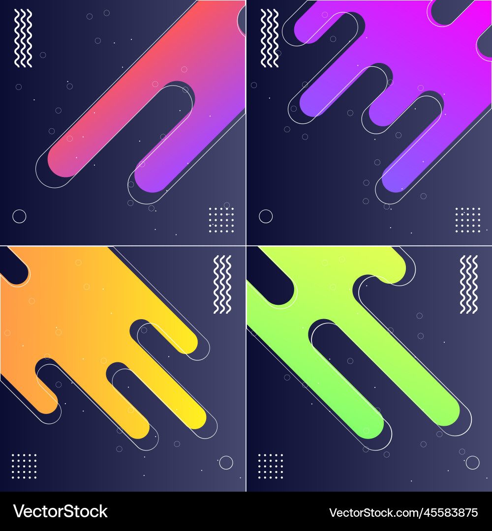 Dynamic shapes compositions with shining stripes Dynamic shapes compositions with shining stripes Vector Image