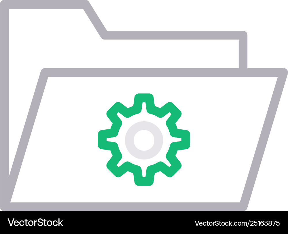 Folder setting Folder setting vector image