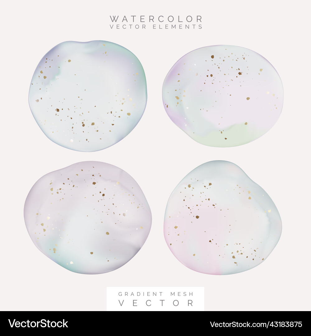 Gradient mesh watercolor minimal abstract Gradient mesh watercolor minimal abstract vector image