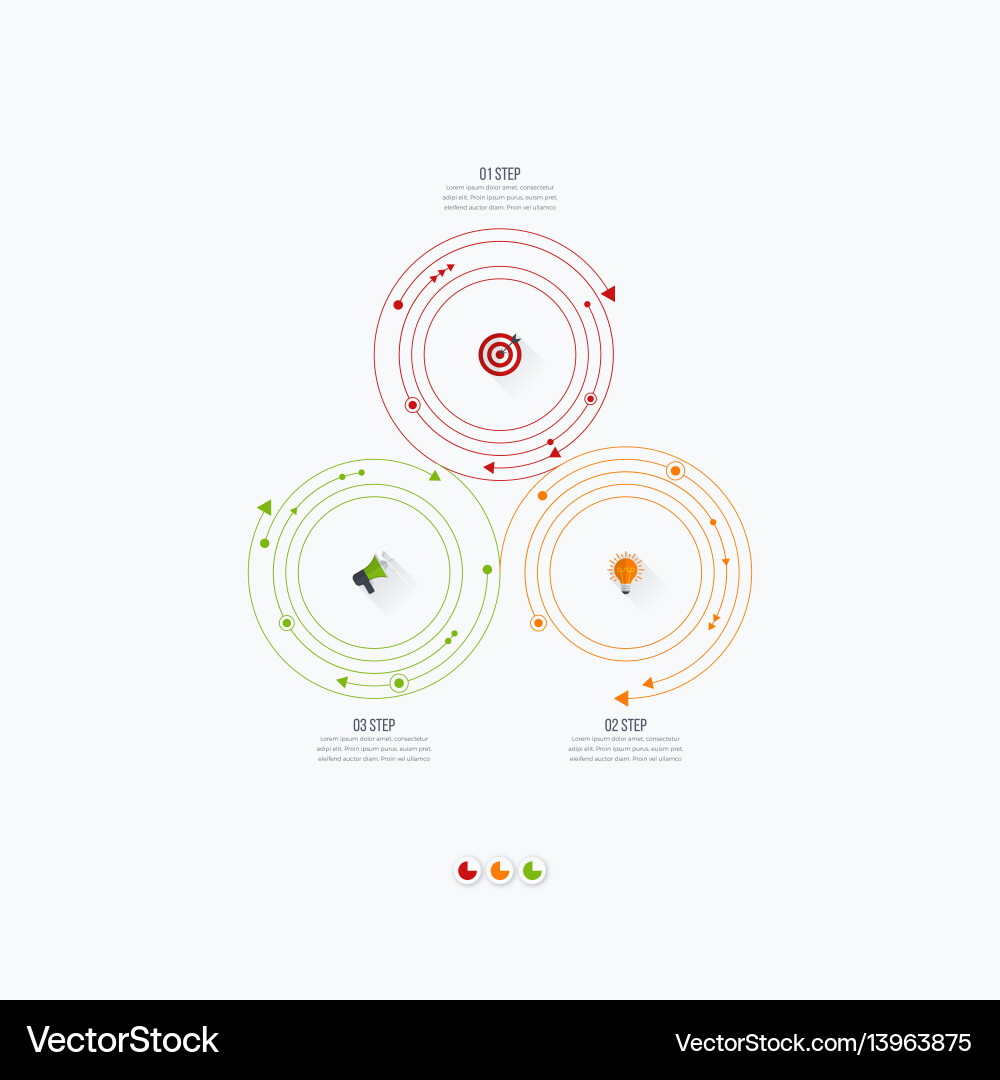 Infographic Options with Circular Elements vector image