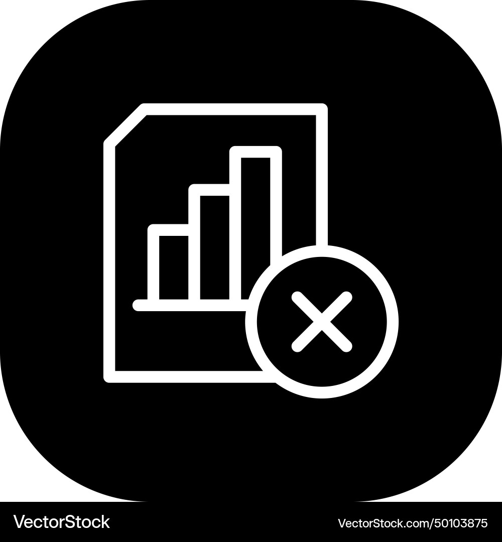 Remove analysis report performance business icon Remove analysis report performance business icon vector image