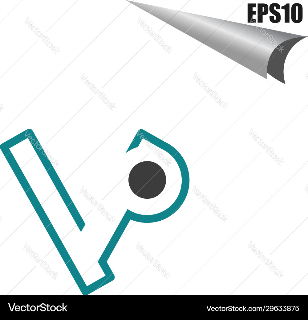 Simple vp initial monogram design template Vector Image
